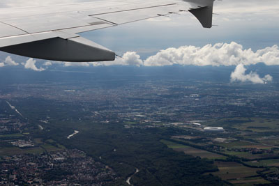 September 2013 | M&uuml;nchens Norden mit Allianz-Arena und Olympia-Park