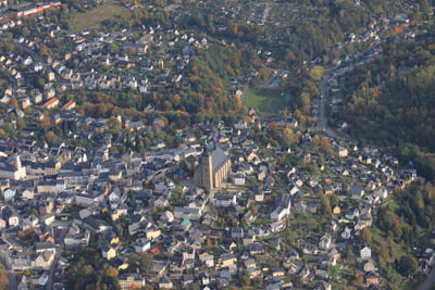 Oktober 2020 | Schneeberg mit der Kirche St. Wolfgang als Zentrum