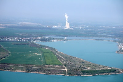April 2019 | Hainer See bei Borna mit Kraftwerk Lippendorf