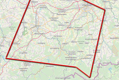 Rundflug-Route Westerzgebirge | &copy; <a href="https://www.openstreetmap.org/copyright" alt="Zum Urheberrecht und Lizenz von OpenStreetMap" rel="noopener noreferrer" target="_blank" >OpenStreetMap-Mitwirkende</a>